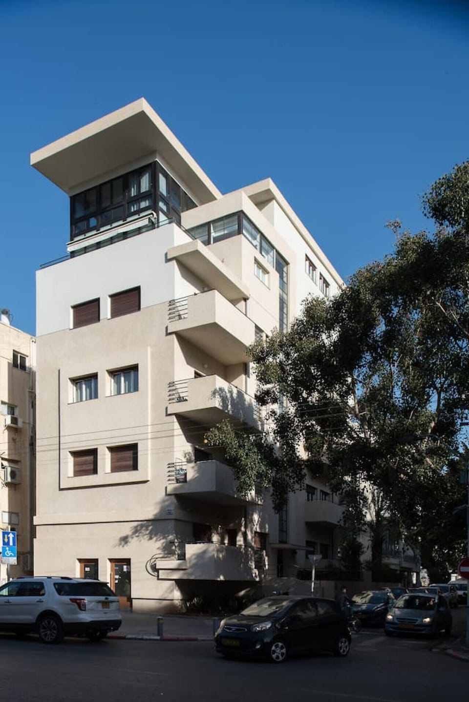 View of the apartment building from outside