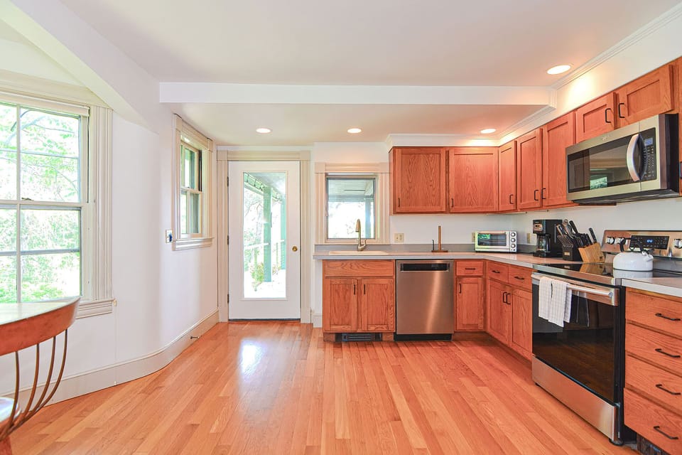 Kitchen opens to the porch.