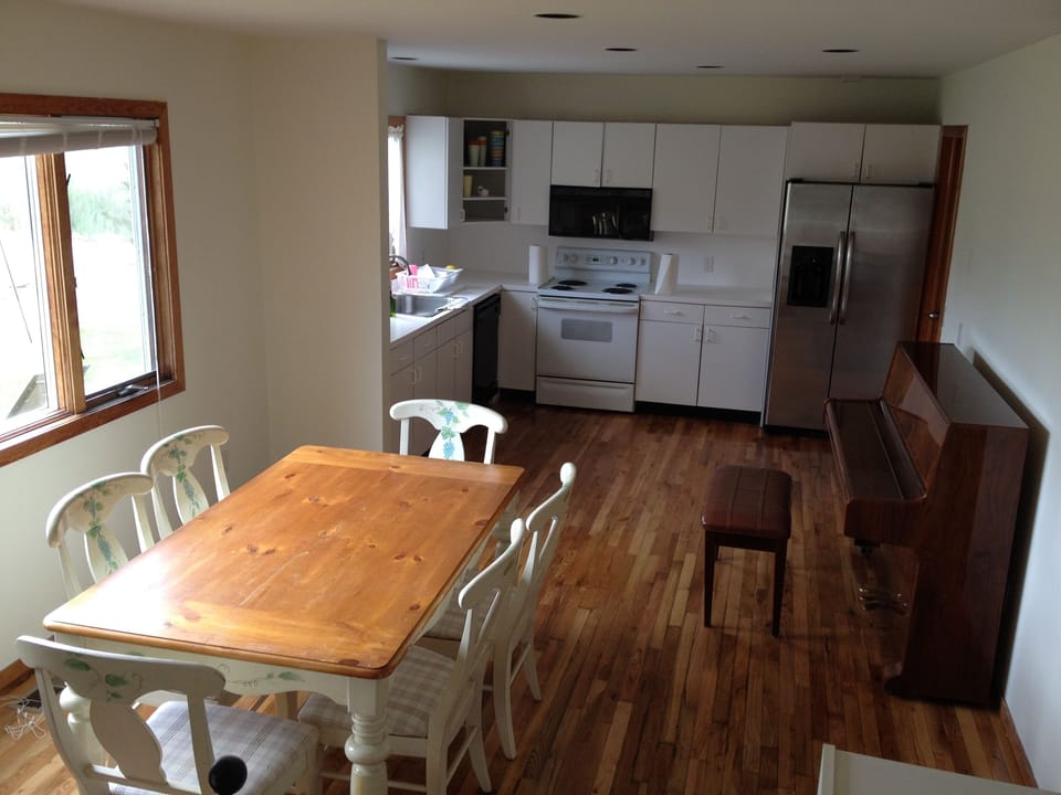 Amazing large open area kitchen dining living room floor plan!