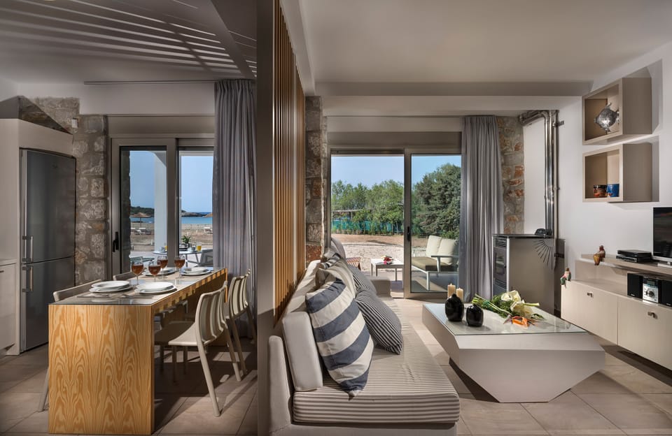 Ground floor-View to Grammeno Beach