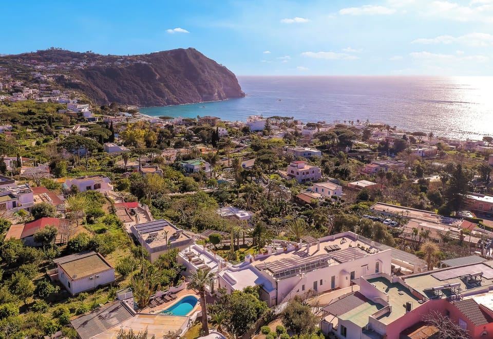 Air photo of the property, residencial part, main building