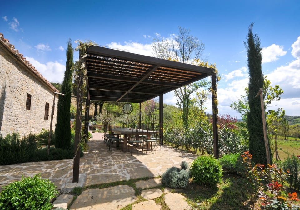 Dining terrace and pergola