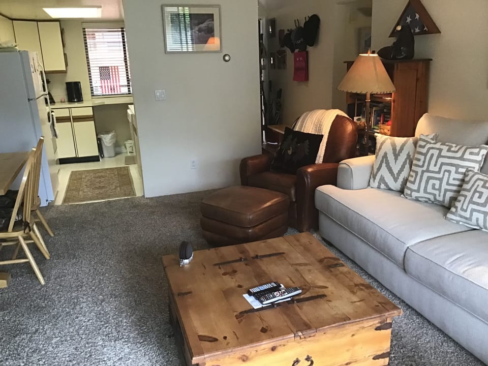 New couch relationship to kitchen