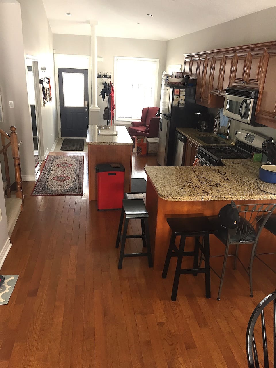 View of kitchen and front room