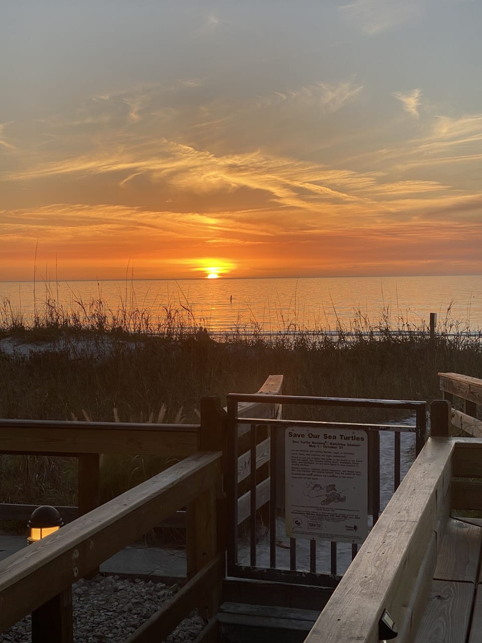 Beautiful sunset from the deck.