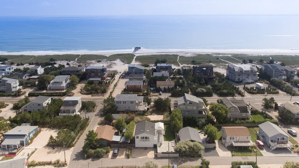 Aerial view of house - 5 houses from Ocean Beach! 
