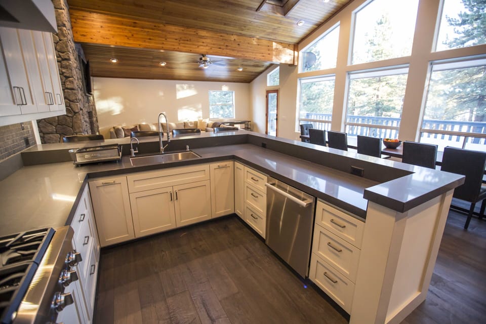 Looking out from Kitchen to great room