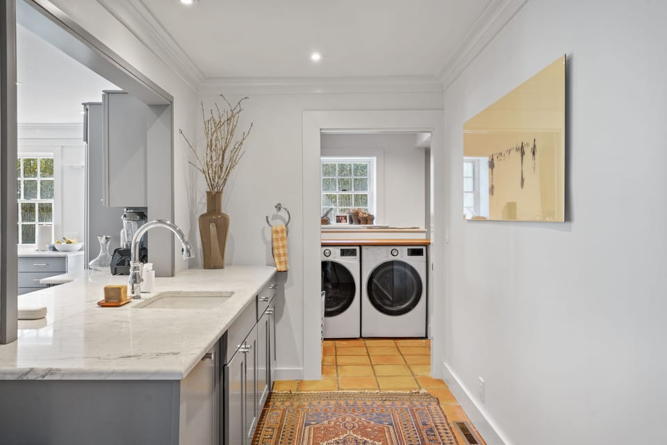 Butler's pantry with 2nd dishwasher just off kitchen next to main floor laundry
