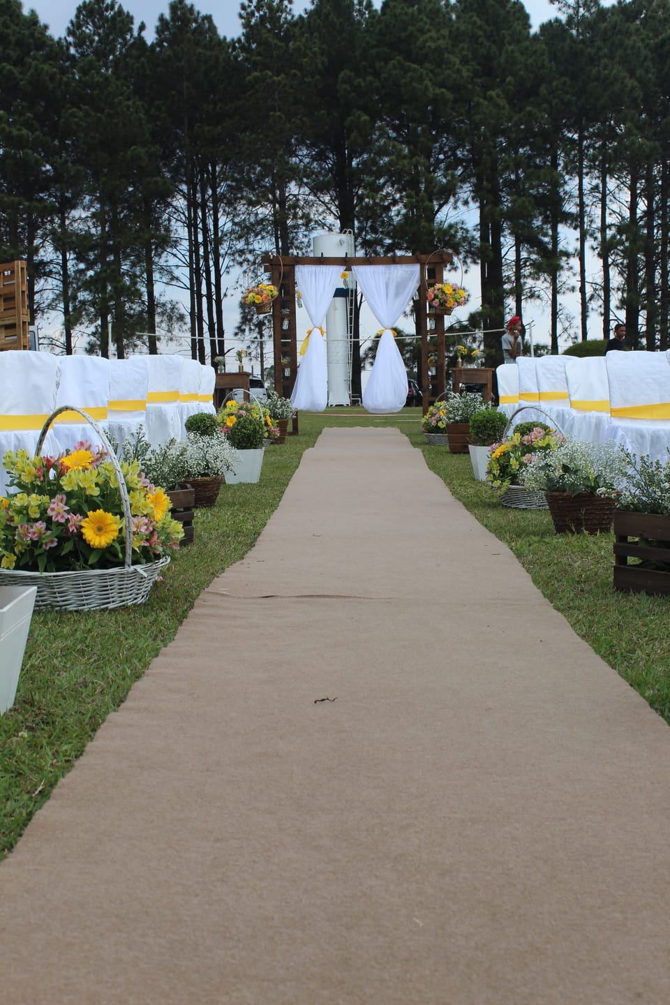 Outdoor banquet area
