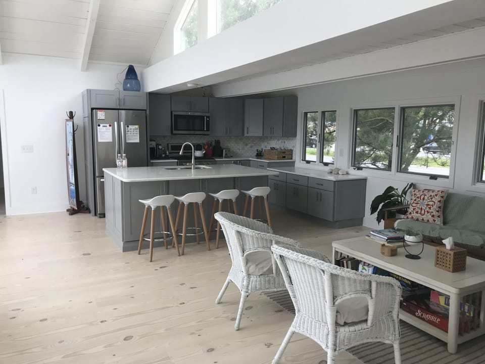 Kitchen and family room