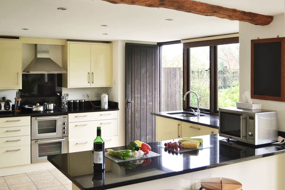 Ground floor: Kitchen area of the large open plan well equipped living space