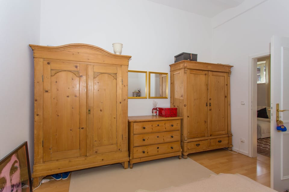 Ample closet space in the bedroom.