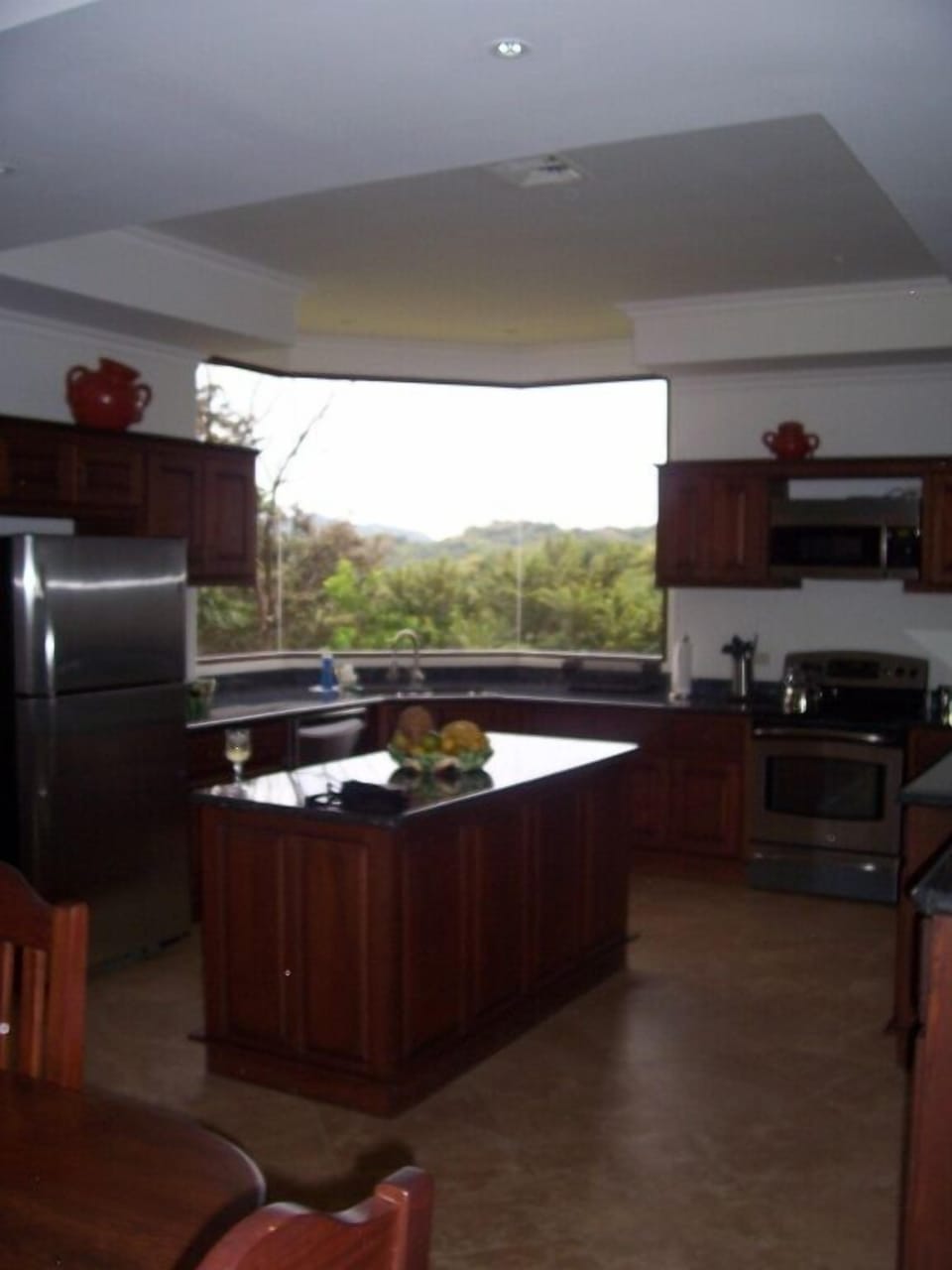 Kitchen with a beautiful view
