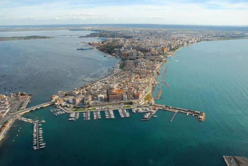 Taranto, ancient historical centre with private harbour in the middle of 2 seas