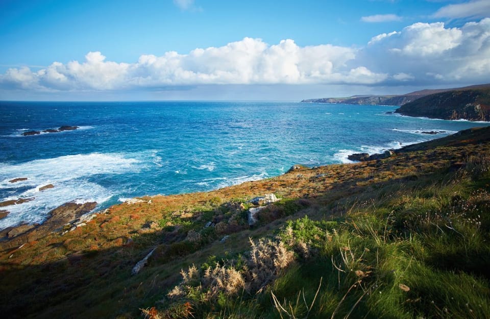 The South West Coast path passes round the headland, passing through part of Cornwall's oldest mining areas