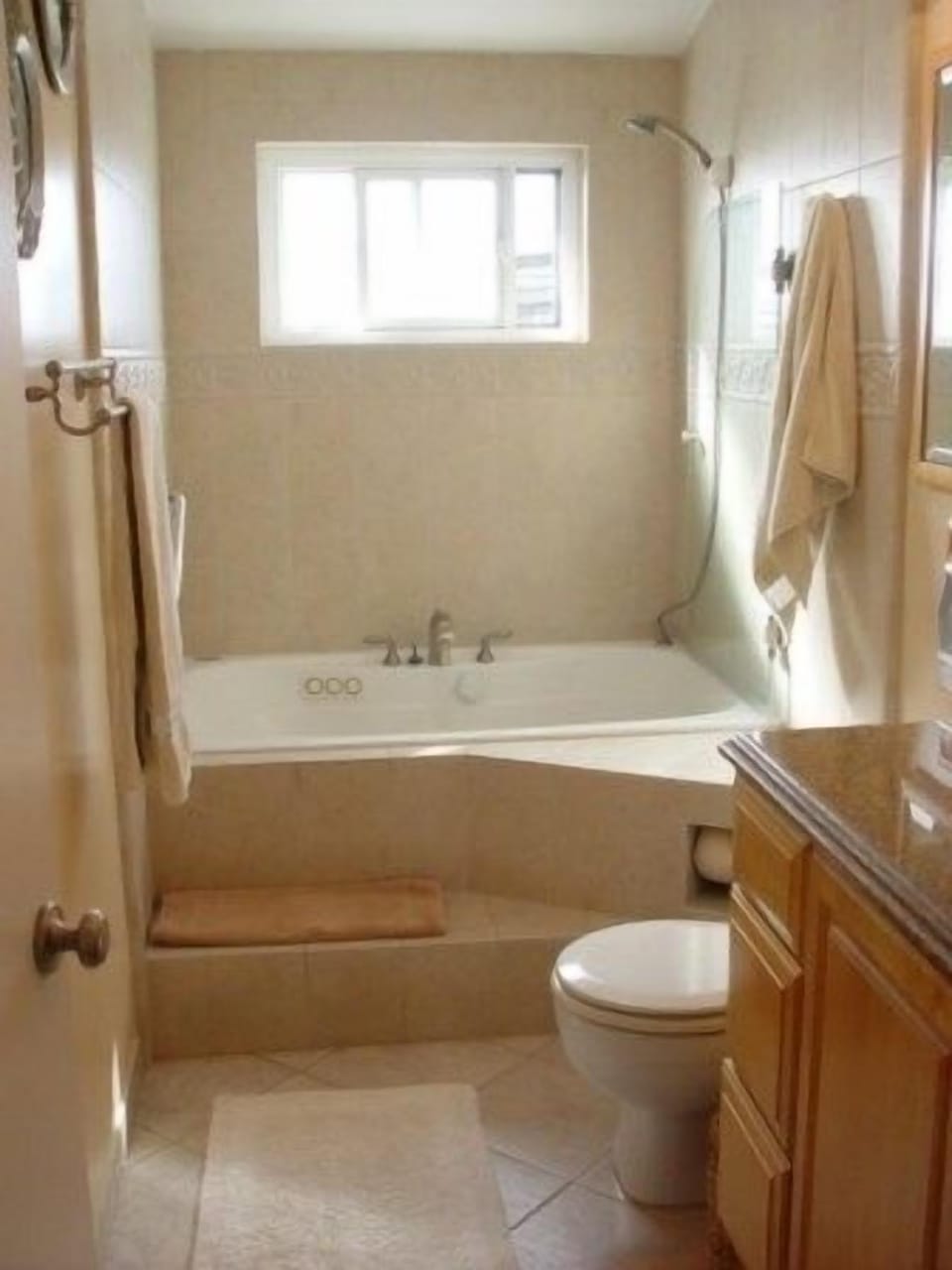 Bathroom with spa tub