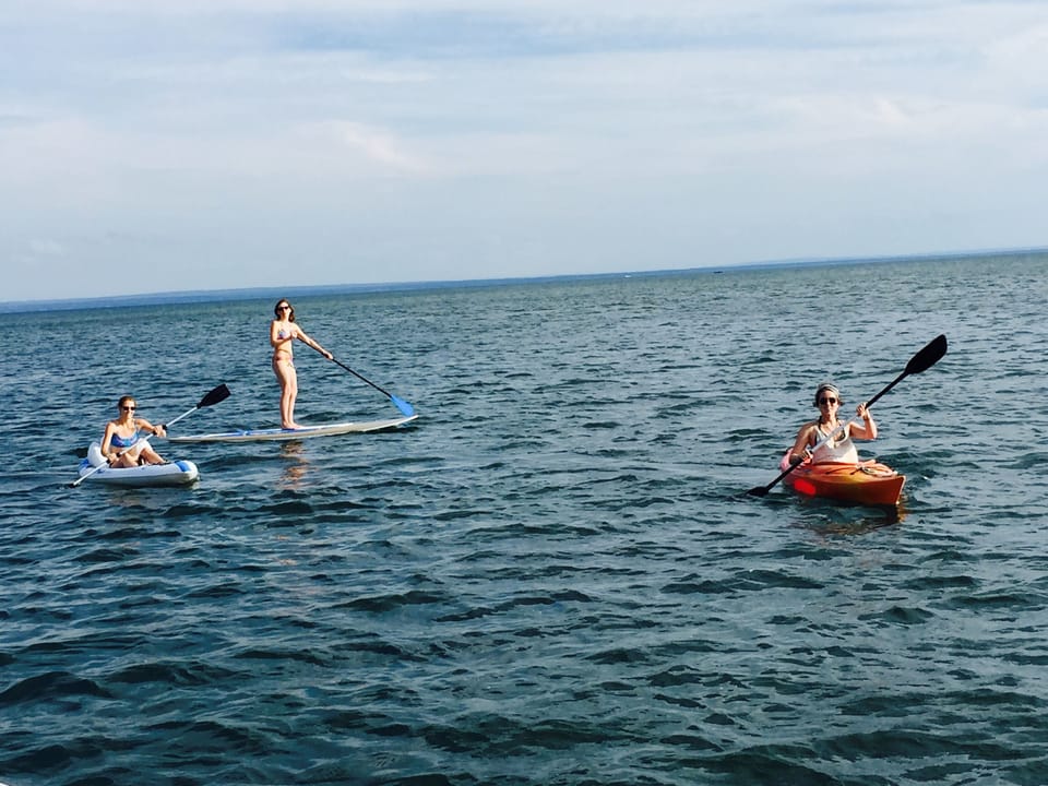 Enjoying water activities