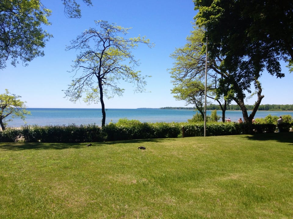 View from the front lawn of the main house
