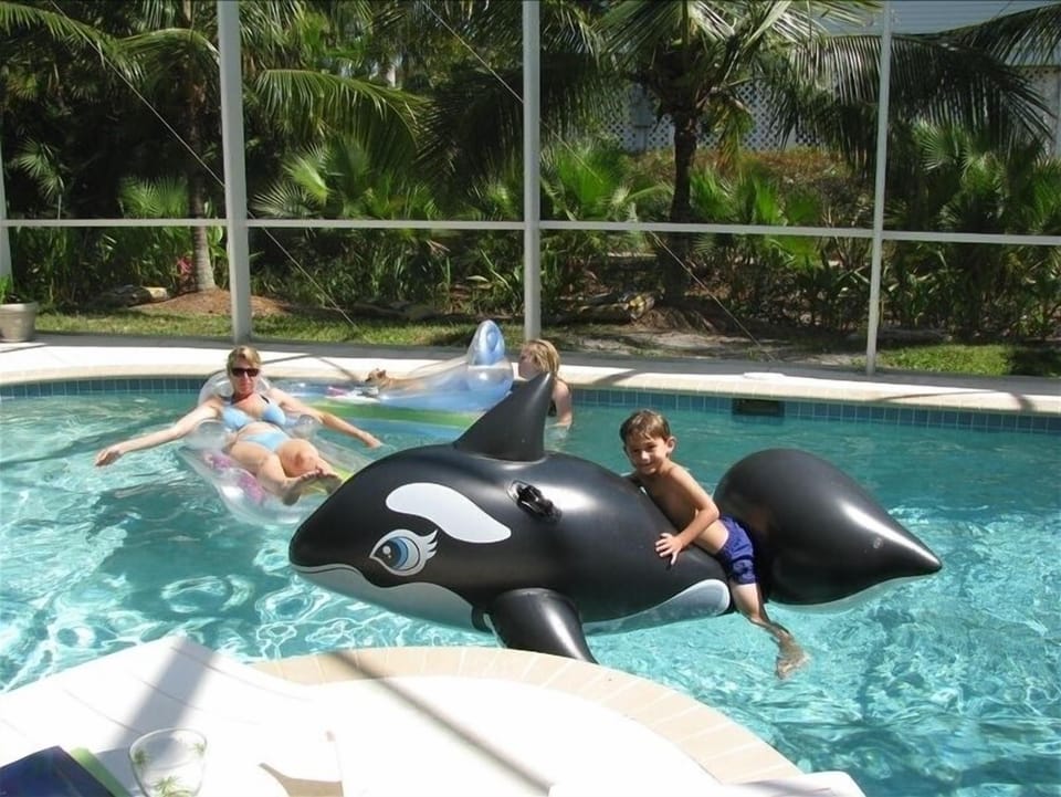 Family fun in the pool