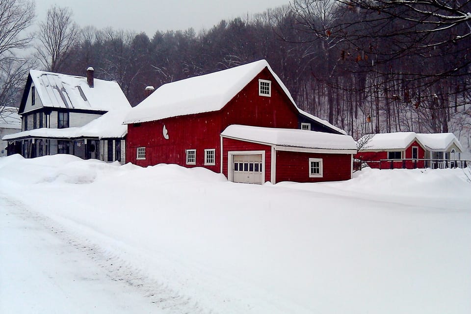 Winter Snow!
On a quiet street, house is less than 5 min. walk to the village.