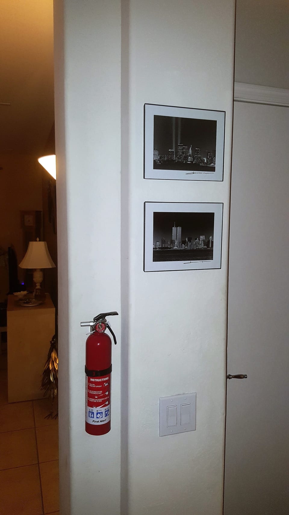 Fire Extinguisher/ 2 Units/Living room & Upstairs in front of Master Bedroom
