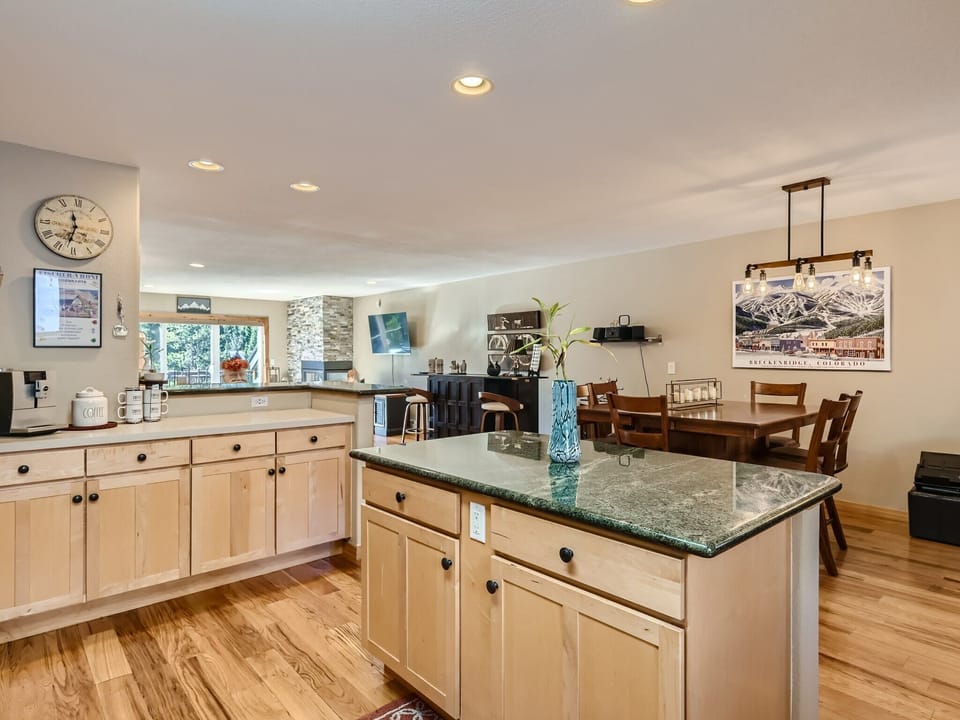 Center Island and counter height dining and game table