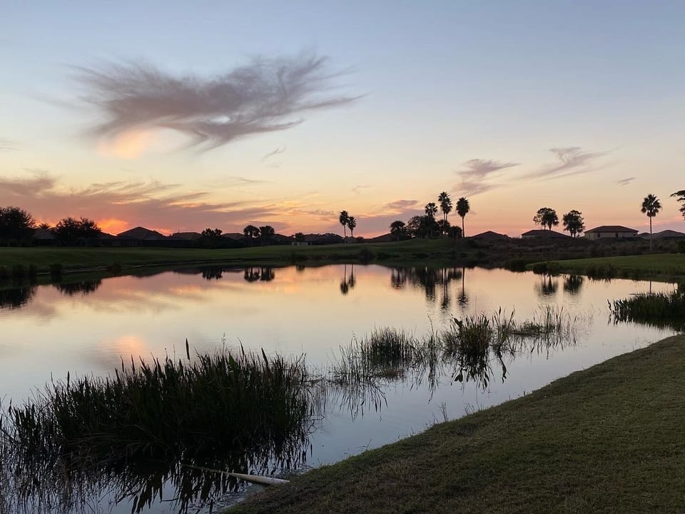The view of the 8th hole of the Estuary course from our unit.