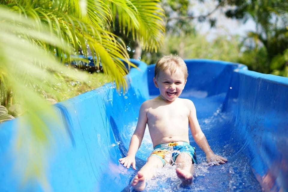 175'' Waterslide provides entertainment for everyone.