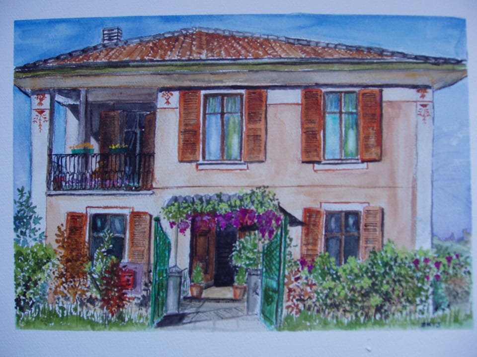Water colour of Villino Bianca