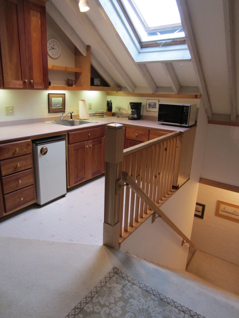 Upstairs master suite galley kitchen.
