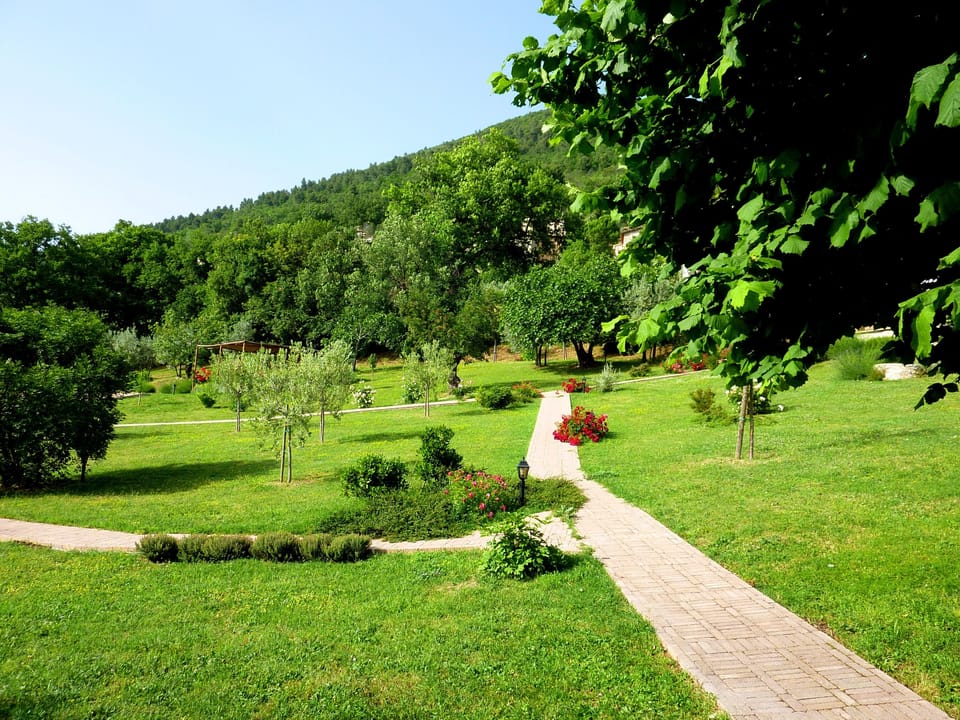 Walking in the garden to the Pool Details at www.leloggedisilvignano.it