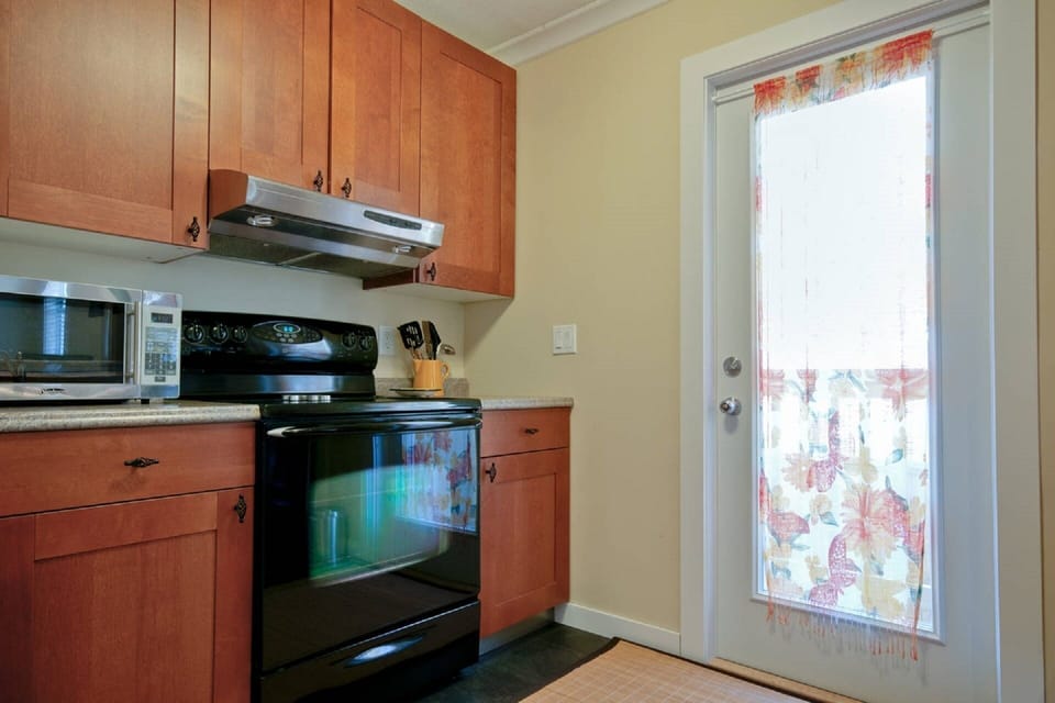 Kitchen and door to back yard