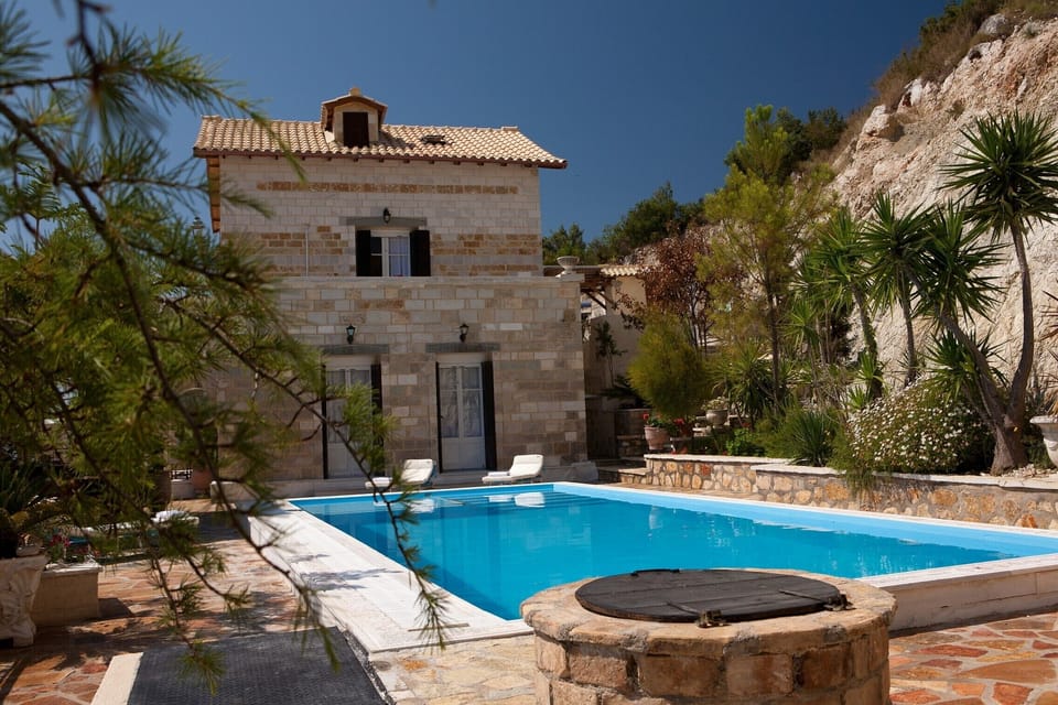 Private swimming pool at Villa Senezio