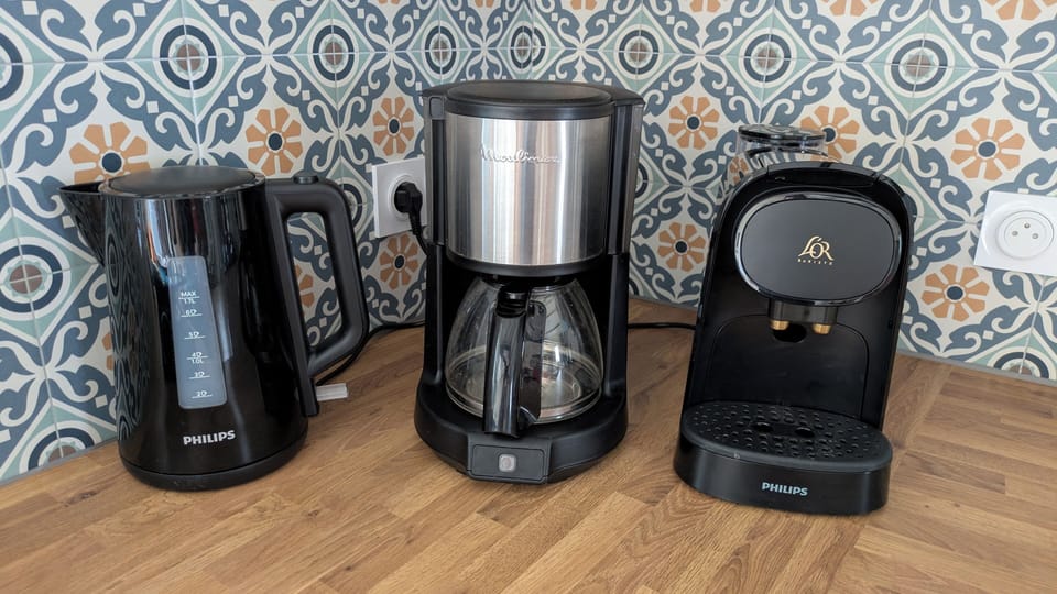 kettle and coffee machines