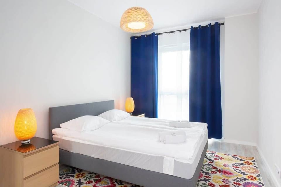 Cozy bedroom in the apartment. 