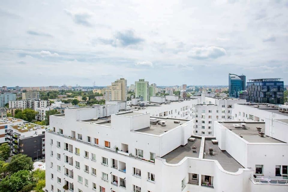 View from the apartment of the surrounding area. 
