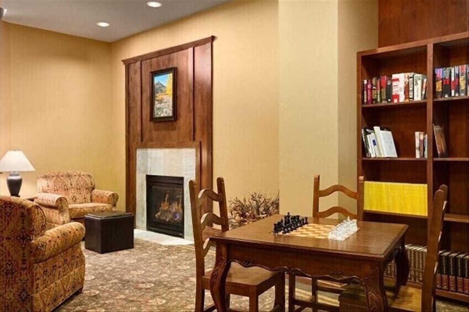 The library and reading area, also includes games!