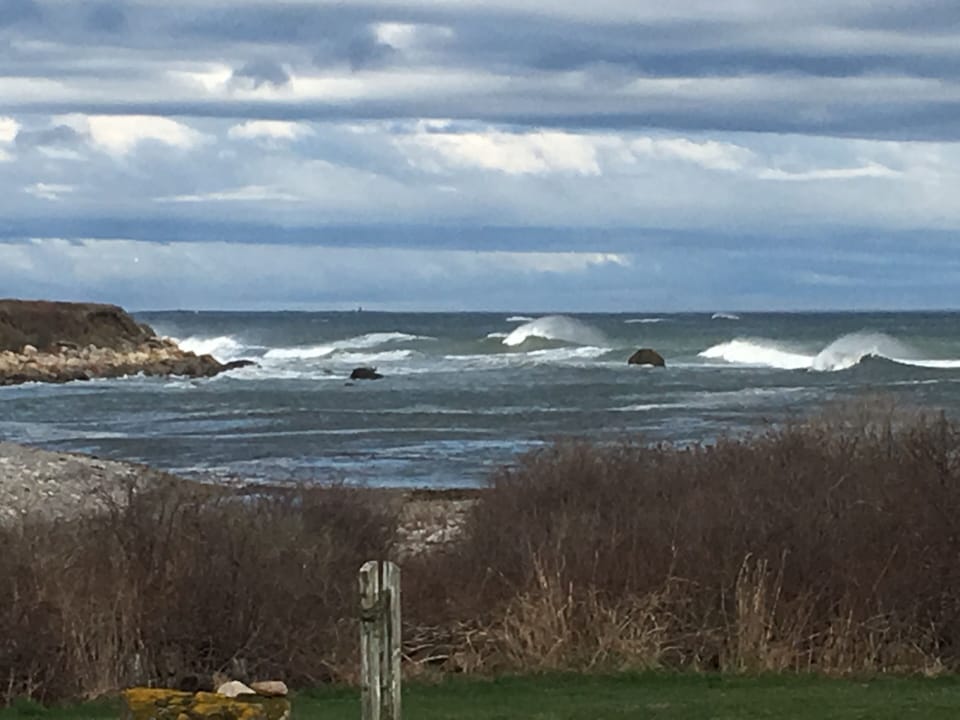 View from front yard. Sea was a bit angry 