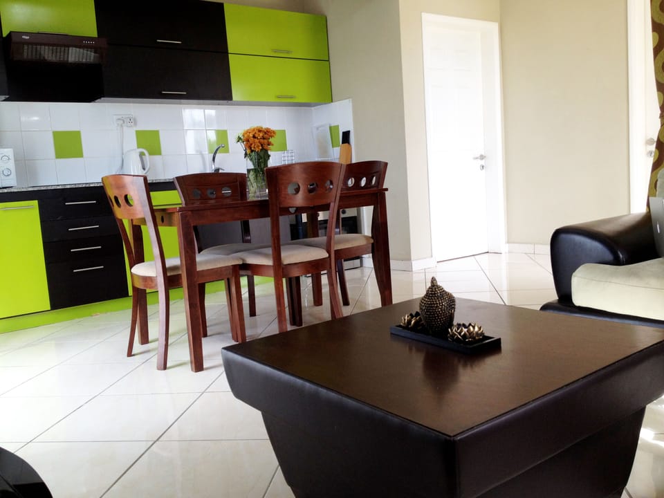 Carefully crafted, simple and modern, the furniture nicely unify the sections