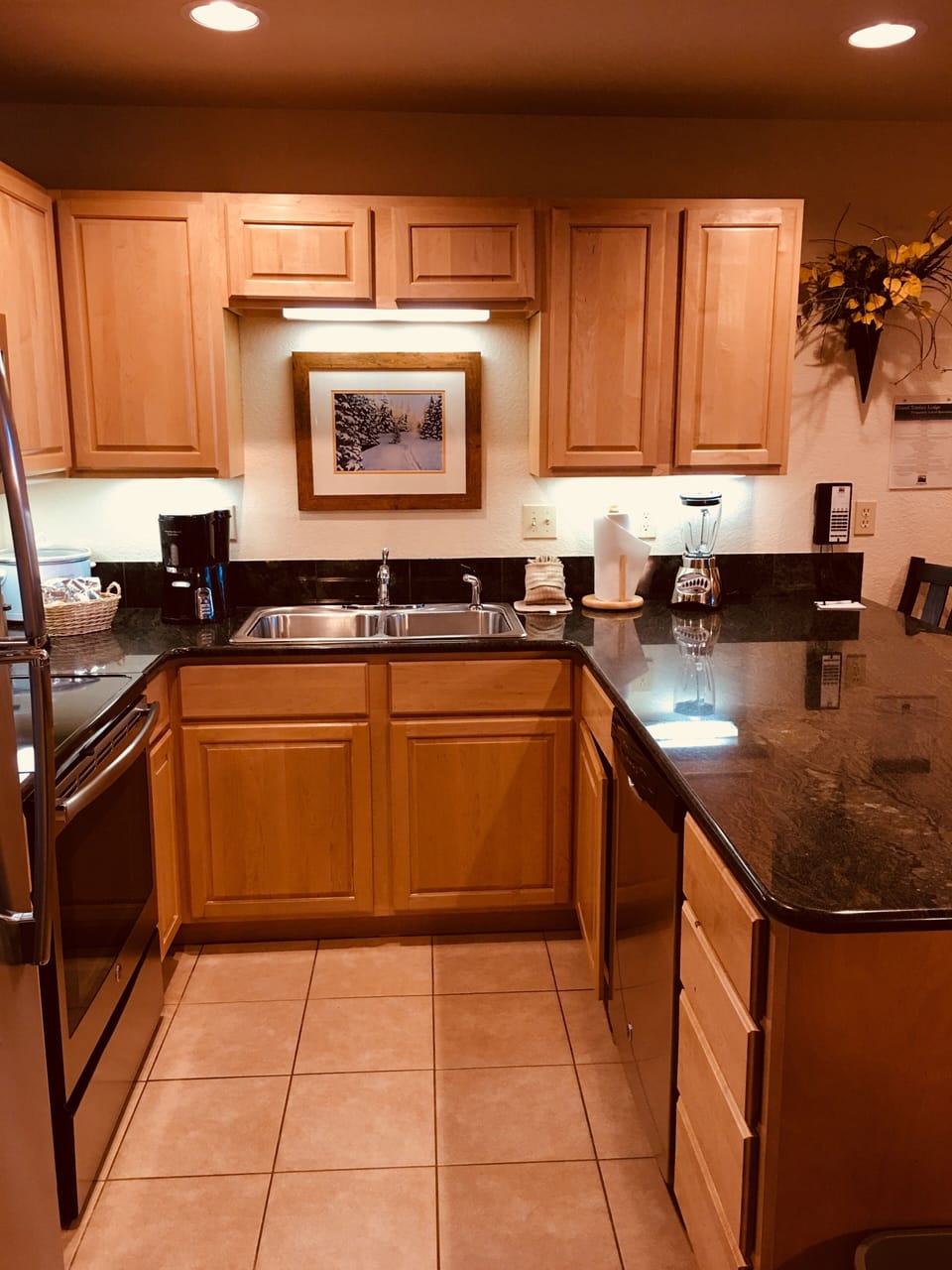 Kitchen in 1 and 2 
bedroom configuration