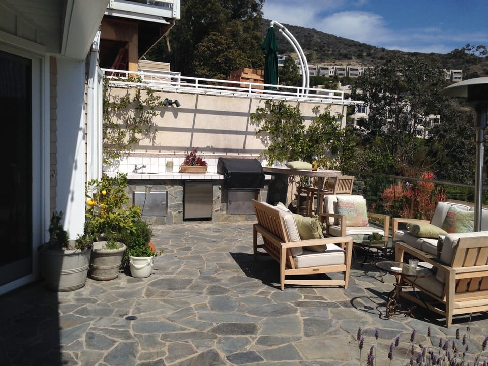 Patio seating and built in gas BBQ
