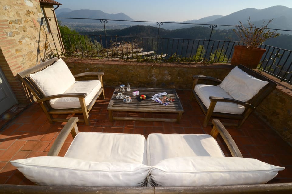 The Upper Terrace: a grandstand view of the plains of Lucca and Pisa