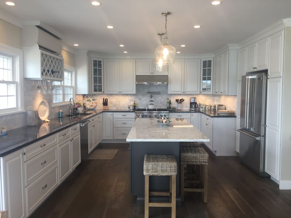 New kitchen ready for fantastic meals and fellowship! Pot filler for LOBSTERS!
