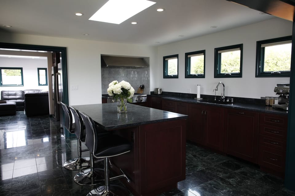 Kitchen and entrance to den