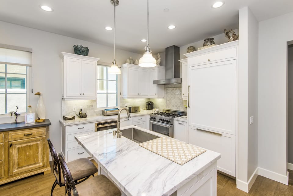 Gorgeous kitchen with center island.