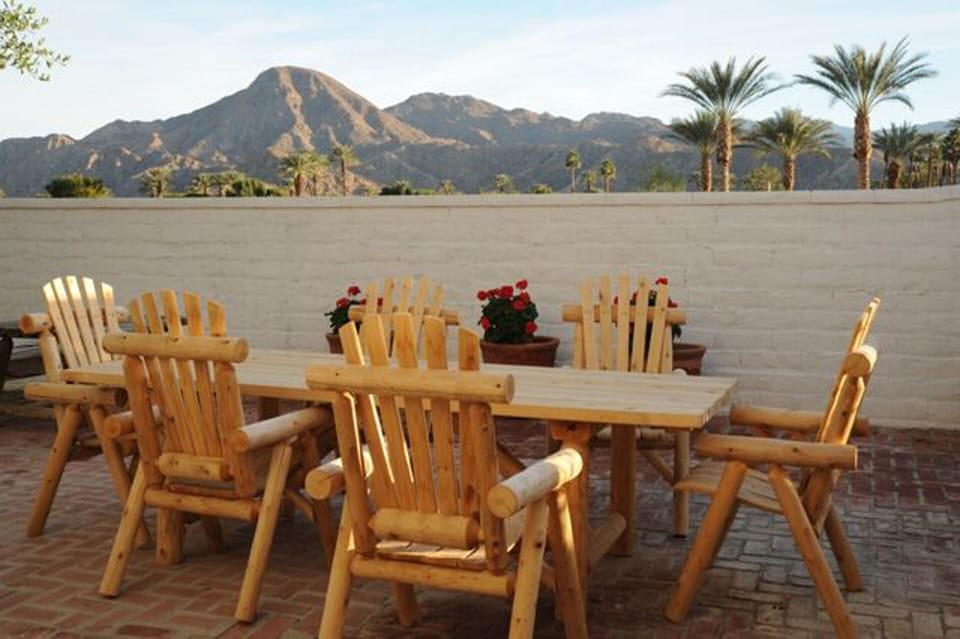 South Patio with large  dining table (seats 8)