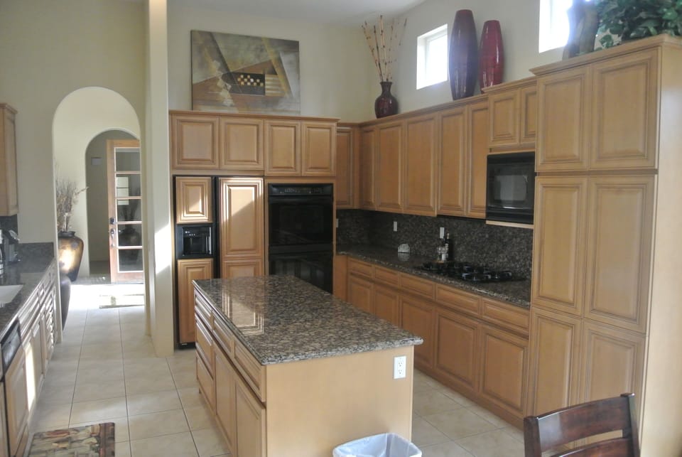Large kitchen - picture taken from kitchen eating area