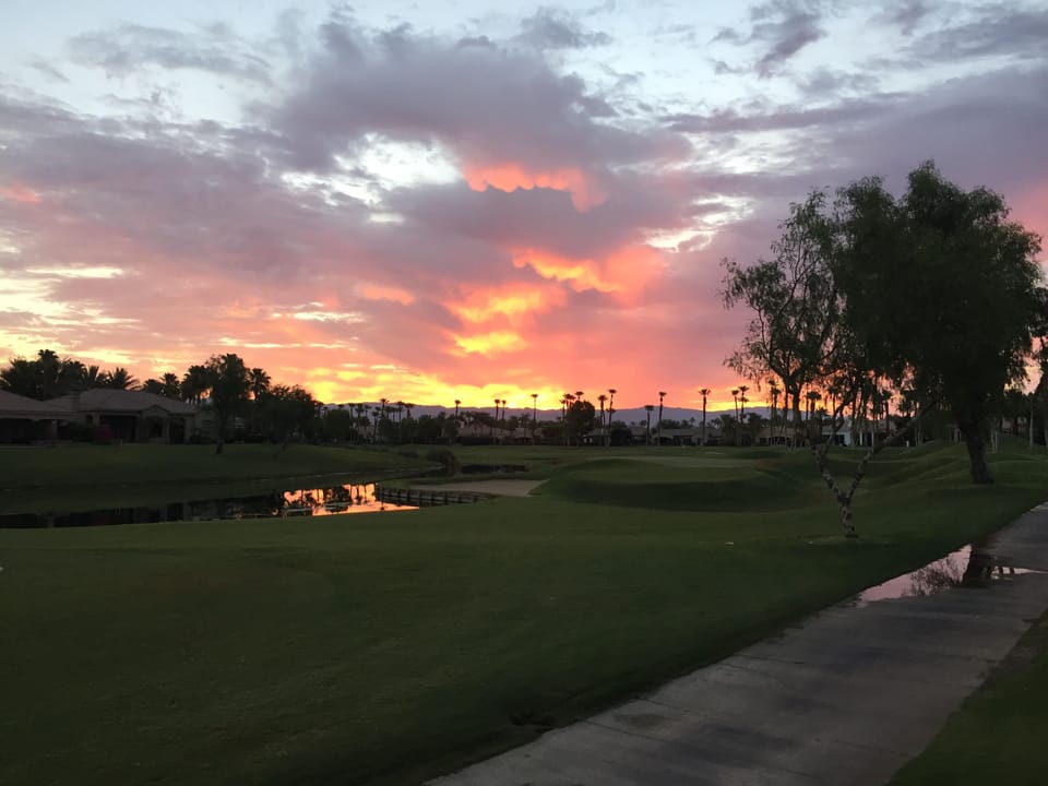 Sunrise from outside patio