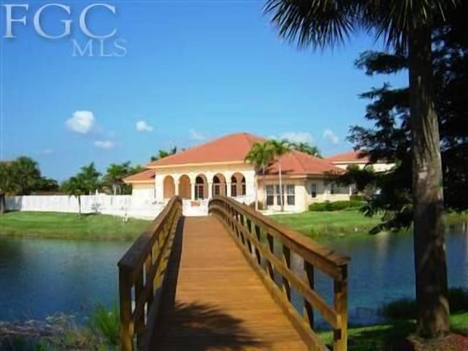 Bridge to pool