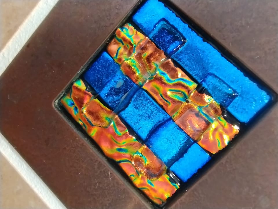 Art glass pieces by our local artist.
